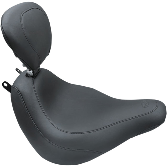 MUSTANG 0802-1078 79332 Wide Tripper™ Solo Seat - with Backrest - Smooth - Black