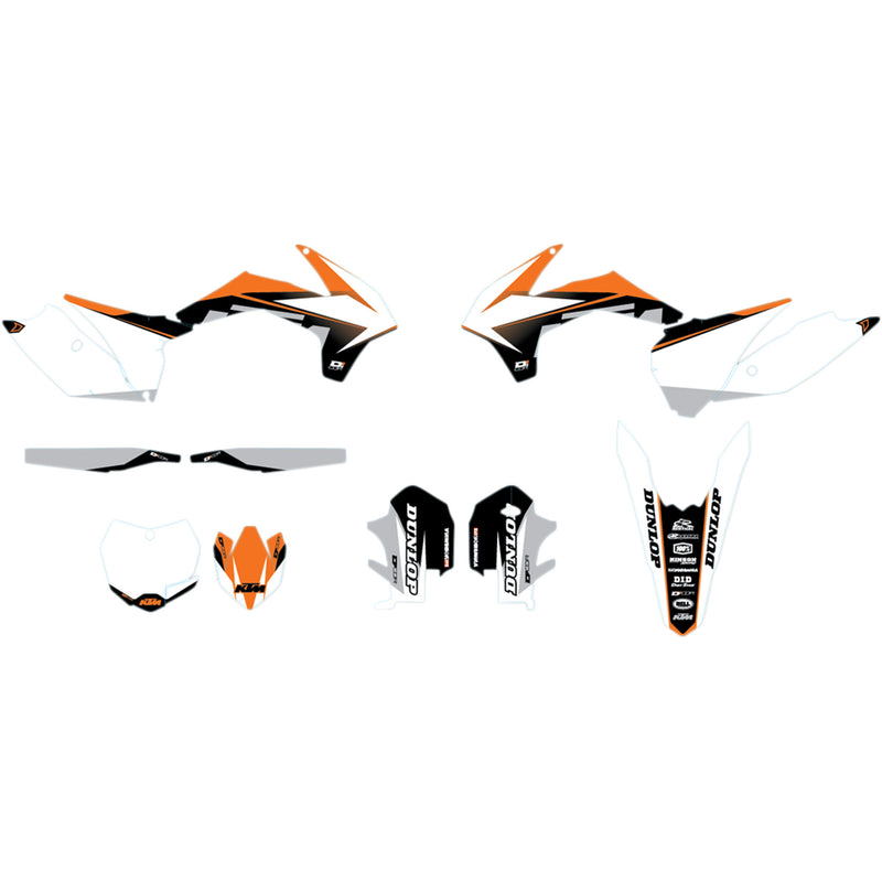 D'COR VISUALS 4302-6117 20-30-205 Complete Graphics Kit Graphic Kit - KTM - '13-'15