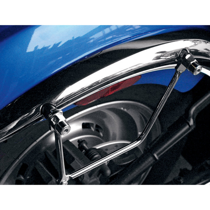 SADDLEMEN 3501-0346 3501-0346 Quick-Disconnect Saddlebag Support Bracket Kit - Harley - Chrome - Harley