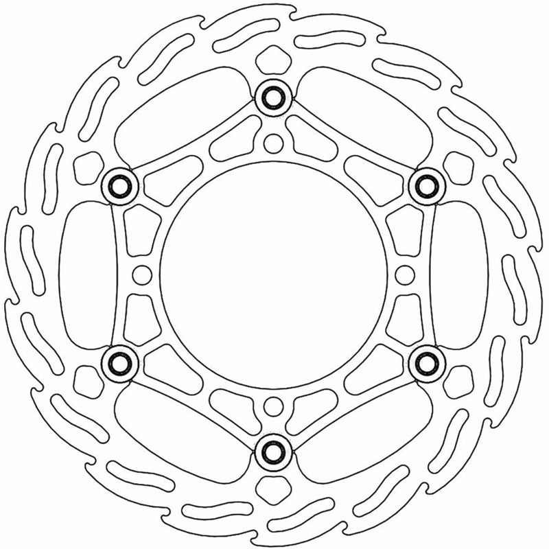 Moto-Master Flame Brake Rotor - 111037-PU Kawasaki Dirt Bikes 2006-2019