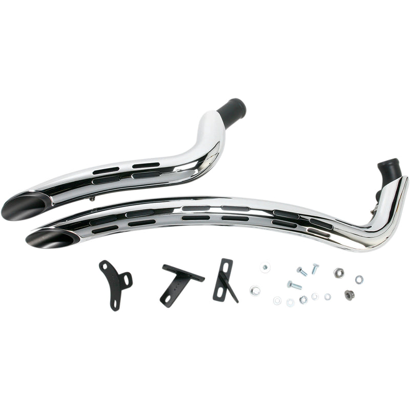 Bassani Xhaust Radius Sweeper 2-Into-2 Exhaust System - 1SD2F For Harley 1986-2017