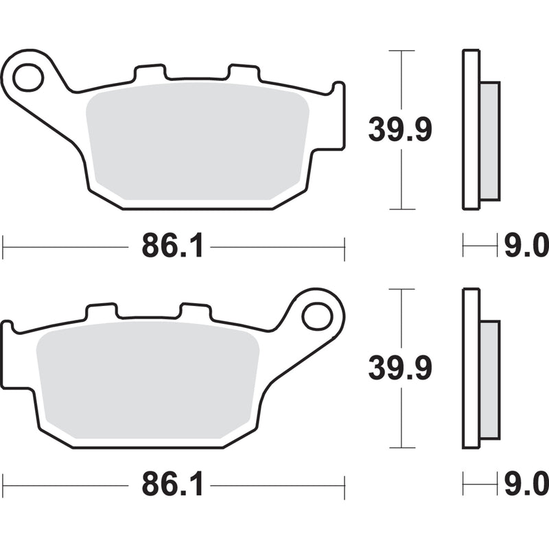 Sbs Brake Pad - 881LS For Honda Motorcycles 2013-2025 | Kawasaki 650 Versys / 800 2015-2019 | Suzuki 650 Gladius 2013-2016
