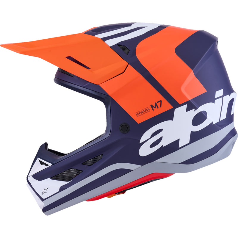 ALPINESTARS SM7 Core Helmet - Matte Orange/Blue