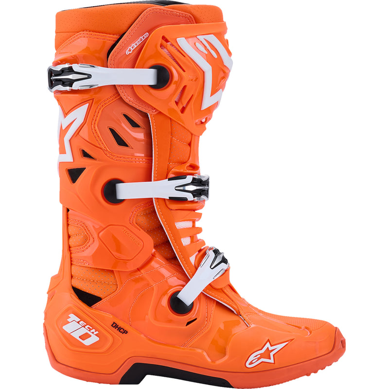 ALPINESTARS Tech 10 Supervented Boots Fluorescent - Orange/Black/White US / EU