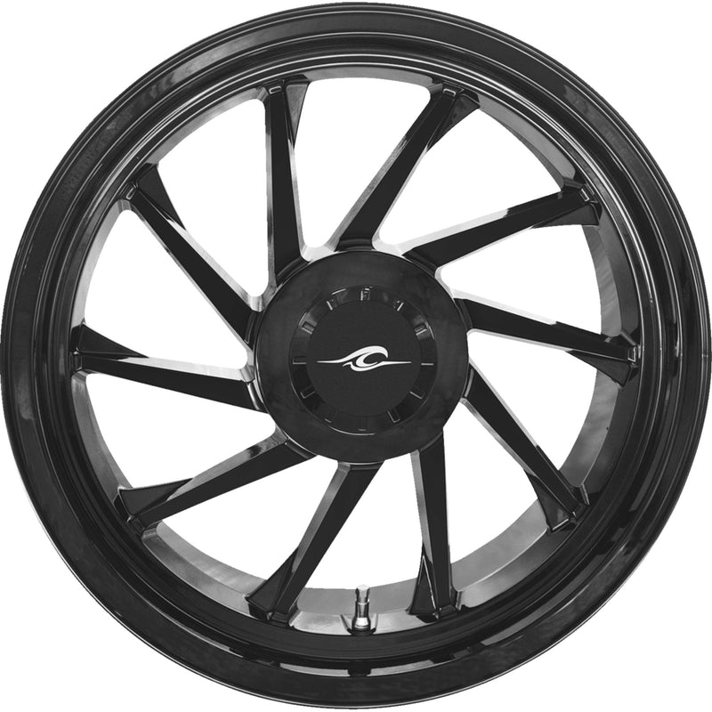 Coastal Moto Hurricane 3D Wheel - 3D-HURL-187T-SB For Harley Touring 2009-2024