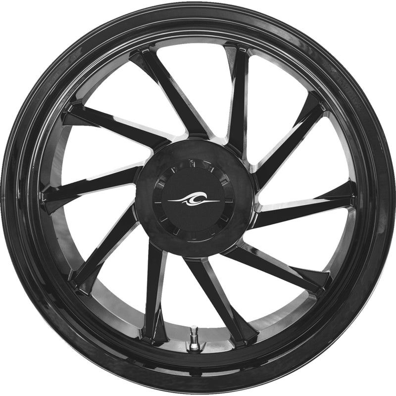Coastal Moto Hurricane 3D Wheel - 3D-HURR-187T-SB For Harley Touring 2009-2024