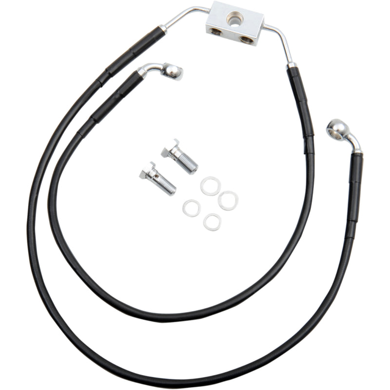 Drag Specialties Brake Line - 1741-3844 For Harley Dyna Wide Glide 2012-2017