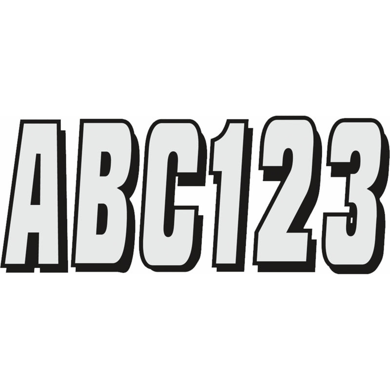 HARDLINE SIBLK320 SIBLK320 Watercraft ID Kit I.D. Sticker Kit - 320 Series - Silver