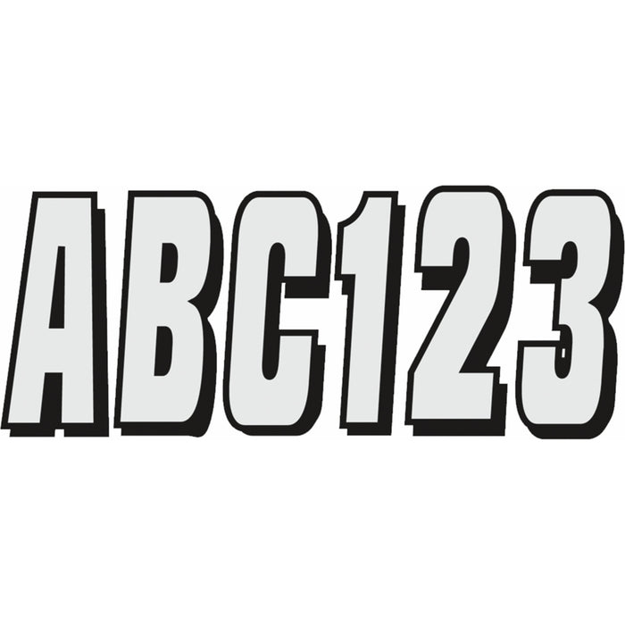 HARDLINE SIBLK320 SIBLK320 Watercraft ID Kit I.D. Sticker Kit - 320 Series - Silver