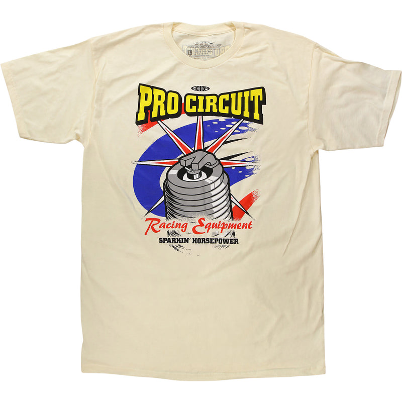 PRO CIRCUIT Spark Plug T-Shirt Cream