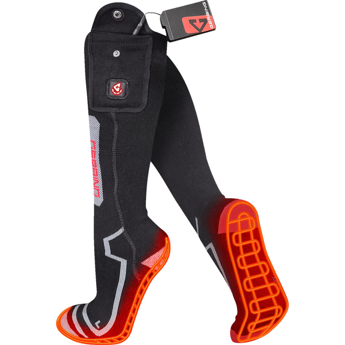 GERBING HEATED CLOTHING 3431-0866 GER-SK-7V-W-L-XL 7V Wool Heated Socks large/xl