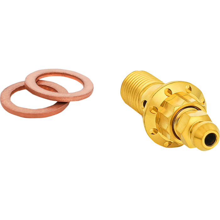 ARLEN NESS 1742-0775 300-823 Titanium 12-Point Banjo Bolt Banjo Bolt with Bleeder - 10mm - Gold