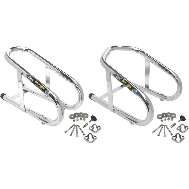 PINGEL DS390095 WC350 Removable Wheel Chock - Chrome - 3-1/2"
