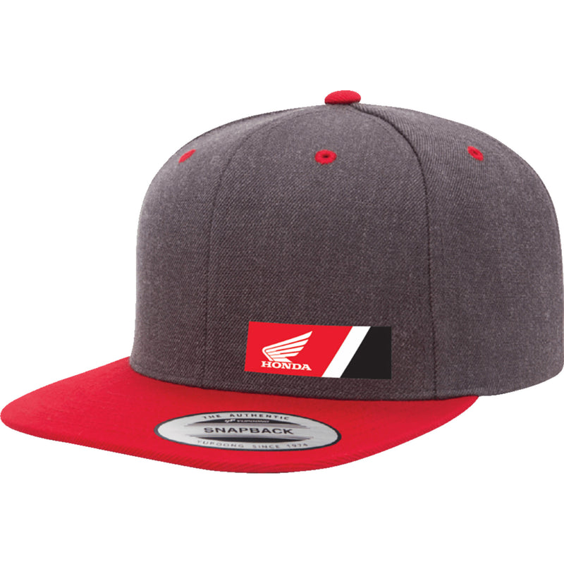 FACTORY EFFEX 2501-4223 27-86300 Honda Wedge Snapback Hat heather gray/red