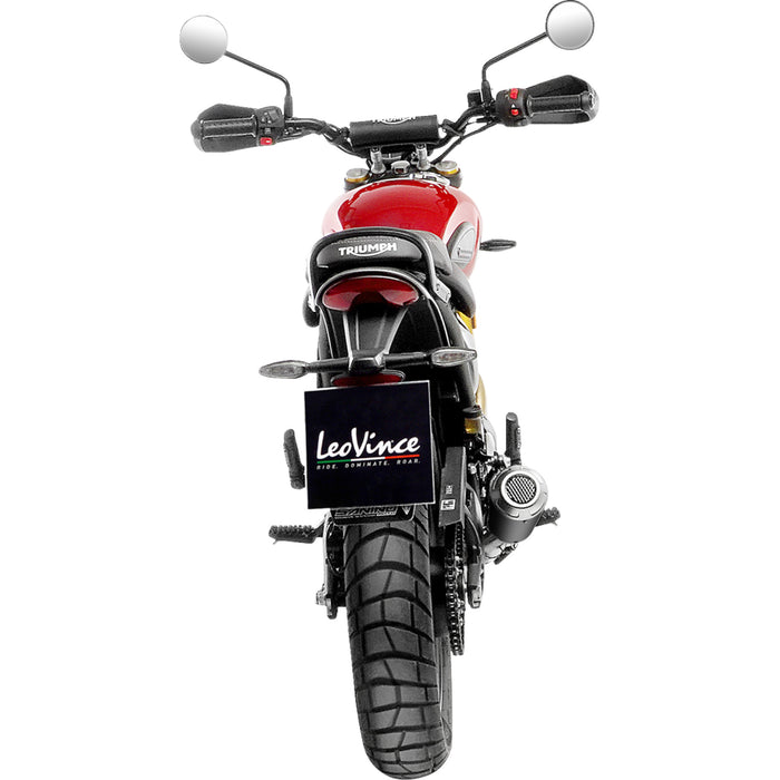 LEOVINCE 1811-4703 15268BU LV-10 Slip-On Muffler black stainless steel - scrambler/speed 400