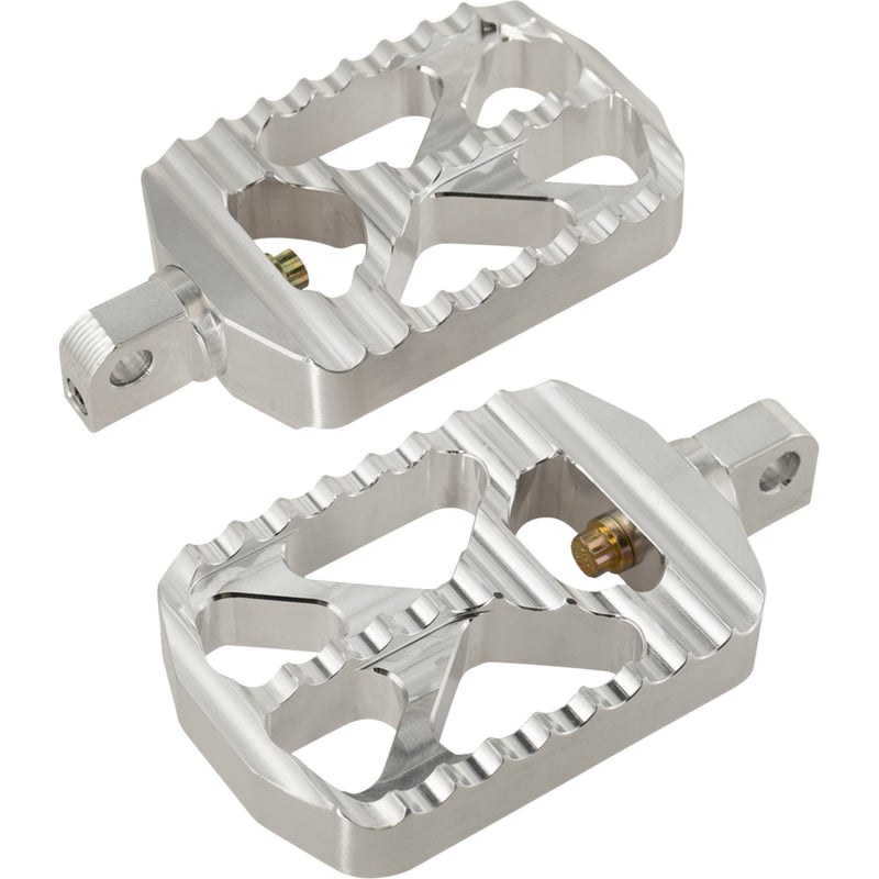 JOKER MACHINE 1620-2660 08-646-1 Bear Claw Footpegs - Silver - Harley-Davidson