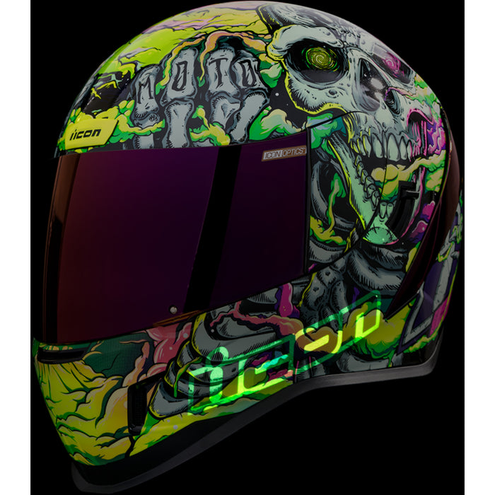 ICON 0101-16029 Airform™ Hippy Dippy Helmet Airform™ Helmet - Hippy Dippy - Purple - 2XL