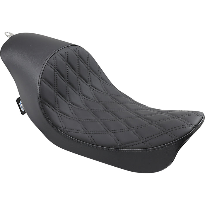 DRAG SPECIALTIES SEATS 0803-0543 3/4 Low Solo Seat — Diamond 3/4 Solo Seat - Low - Diamond Stitch - FXD/FLD '06-'17