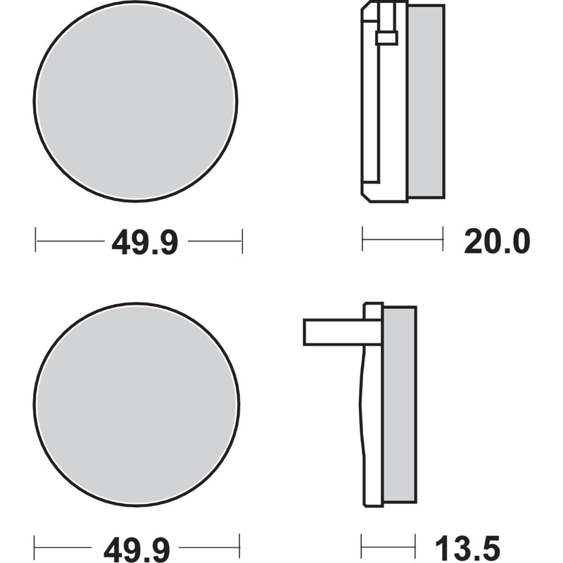 Sbs Brake Pad - 502HF Honda CB750K 1969-1976