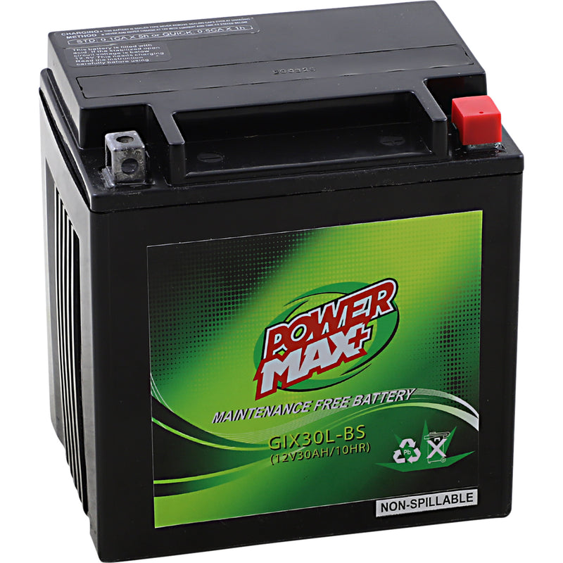 Power Max Battery - GIX30L-BS For Harley Touring 1997-2020 | BMW Motorcycles 1969-1995 | Moto Guzzi Motorcycles 1975-2001 | Ducati 750 / 860 1971-1979