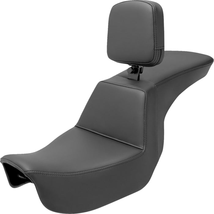 SADDLEMEN 0803-0699 806-04-194BR Tour Step-Up Seat - Rider Backrest - Plain - Dyna '06-'17