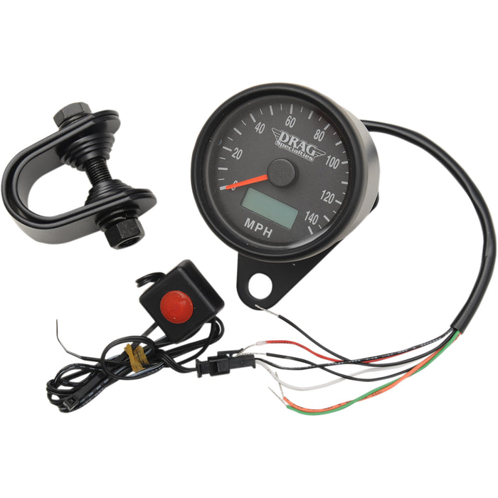 DRAG SPECIALTIES Programmable Mini Electronic Speedometer with Odometer/Tripmeter