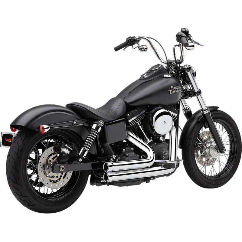 Cobra Speedster Short 2-Into-2 Exhaust System - 6709 For Harley Dyna 2006-2011