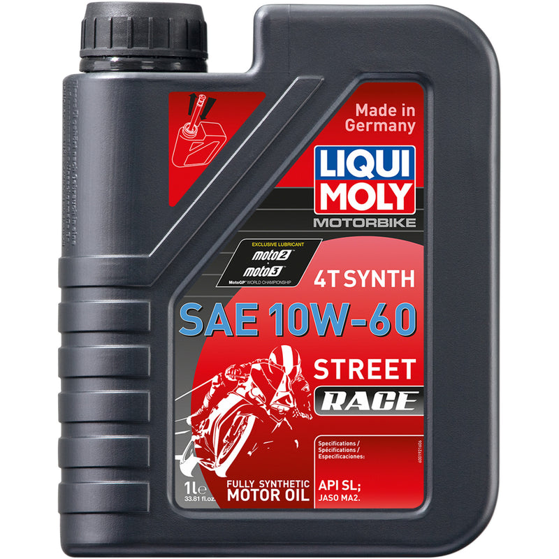 LIQUI MOLY 3601-0673 20070 Street Race Synthetic 4T Engine Oil Street Race Synthetic 4T Oil - 10W-60 - 1L