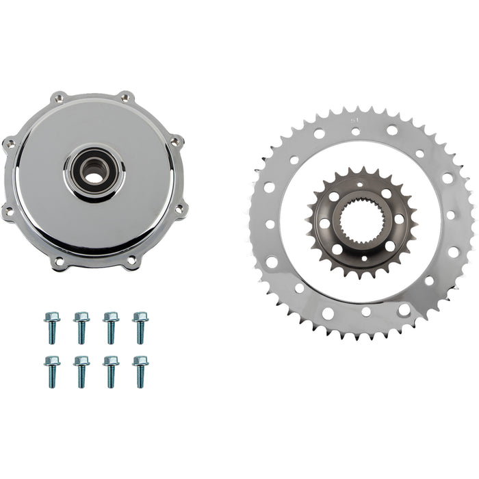 DRAG SPECIALTIES 1210-2664 Conversion Sprocket Kit chrome - m8 touring/trike