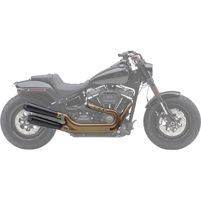 COBRA 1801-1266 6046B El Diablo Slip-On Mufflers - Black El Diablo Mufflers for Fat Bob