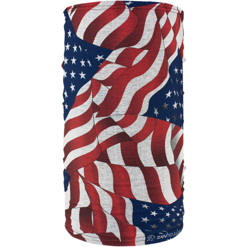 ZAN HEADGEAR 2502-0079 TF265 Motley Tube® Fleece Lined wavy american flag