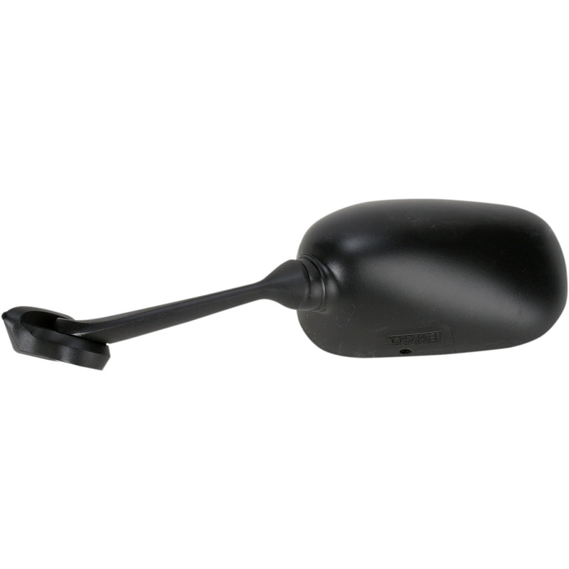 EMGO 0640-0709 20-57902 OEM-Style Replacement Mirror Mirror - Side View - Oval - Black - Left