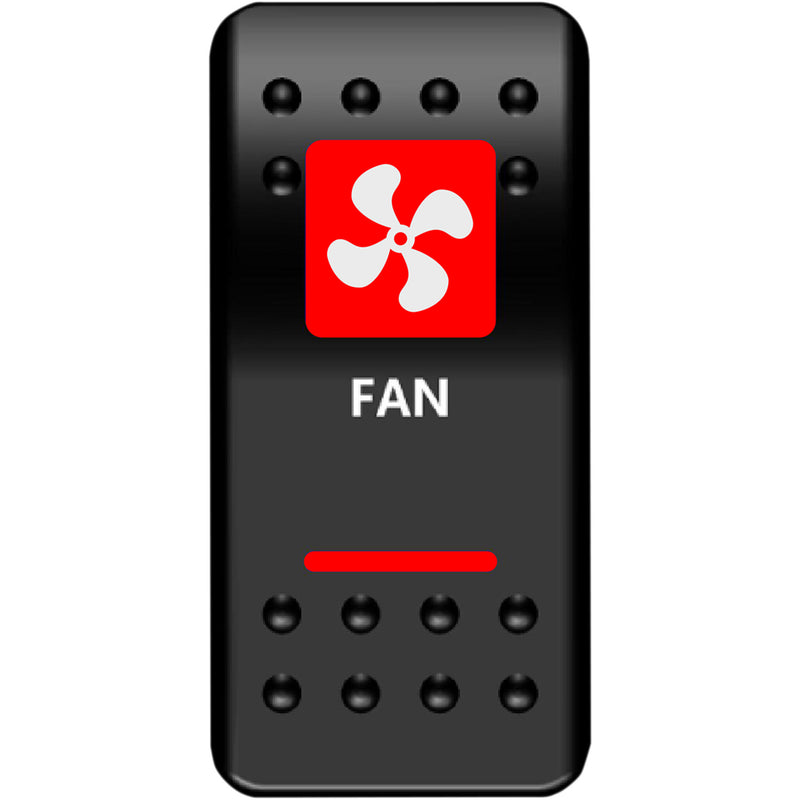 MOOSE OFFROAD 2106-0456 FAN-PWR-R Rocker Switch fan - red