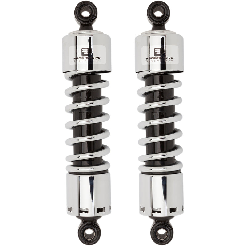 Progressive Suspension 412 Series Without Covers Shock Absorber - 412-4036C For Harley Motorcycles 1991-2017