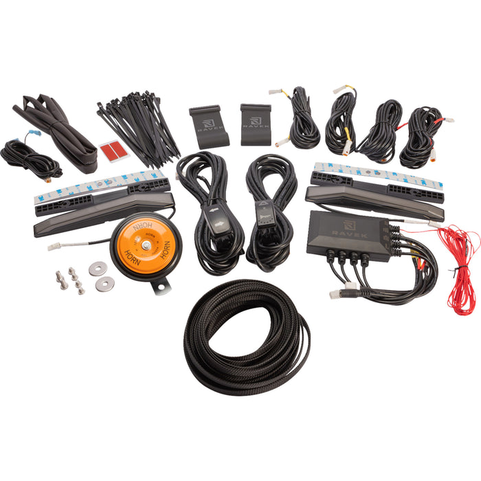RAVEK 2020-2261 65-500 Auto-Cancel Turn Signal Kit Turn Signal Kit - Amber - White Running Lights - Commander