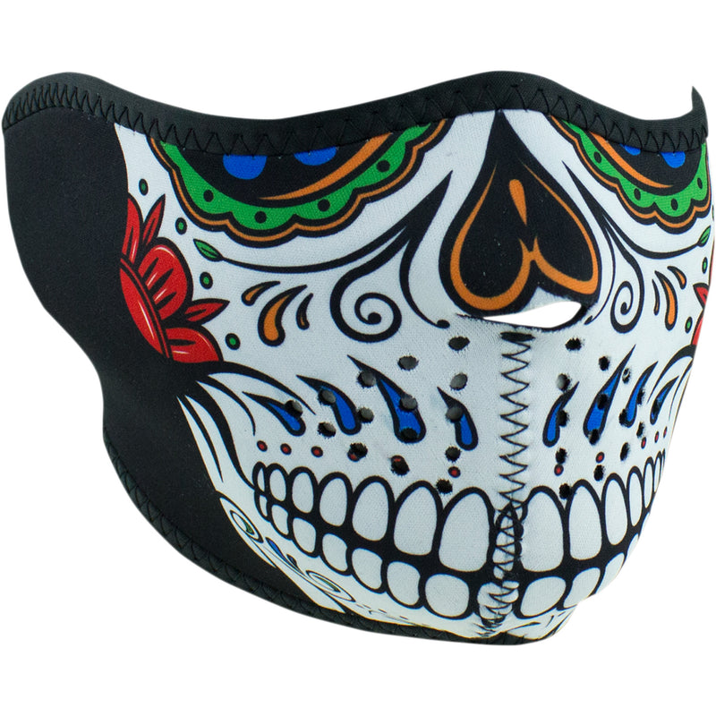 ZAN HEADGEAR 2503-0283 WNFM413H Neoprene Half Mask Half Mask - Muerte Skull