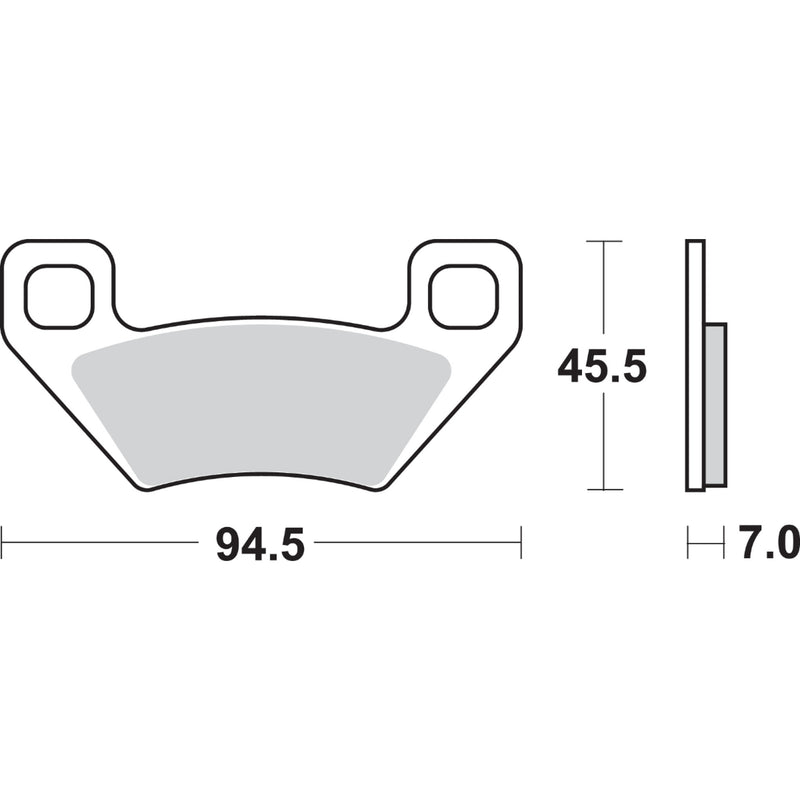 SBS ATS All-Terrain Sintered Brake Pads - 822ATS For Polaris Hawkeye 300 4x2 / Hawkeye 4x4 2006 | Kymco Maxxer 450i 4x4 2012-2016