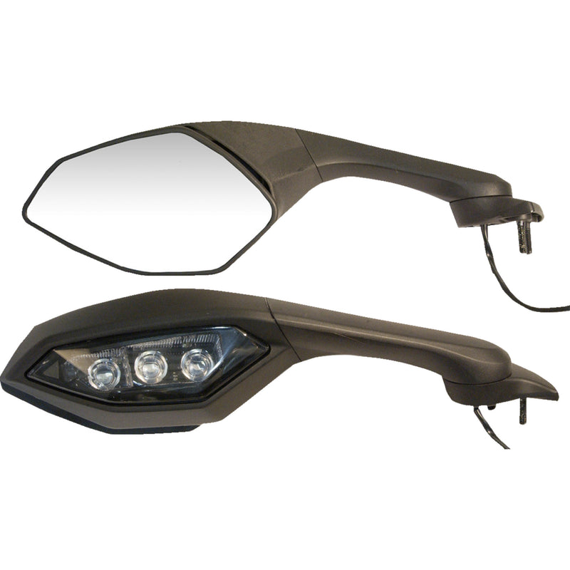 EMGO 0640-1567 20-37502 OEM-Style Replacement Mirror Mirror - OEM-Style Replacement - Side View - Cat Eye - Black - Left