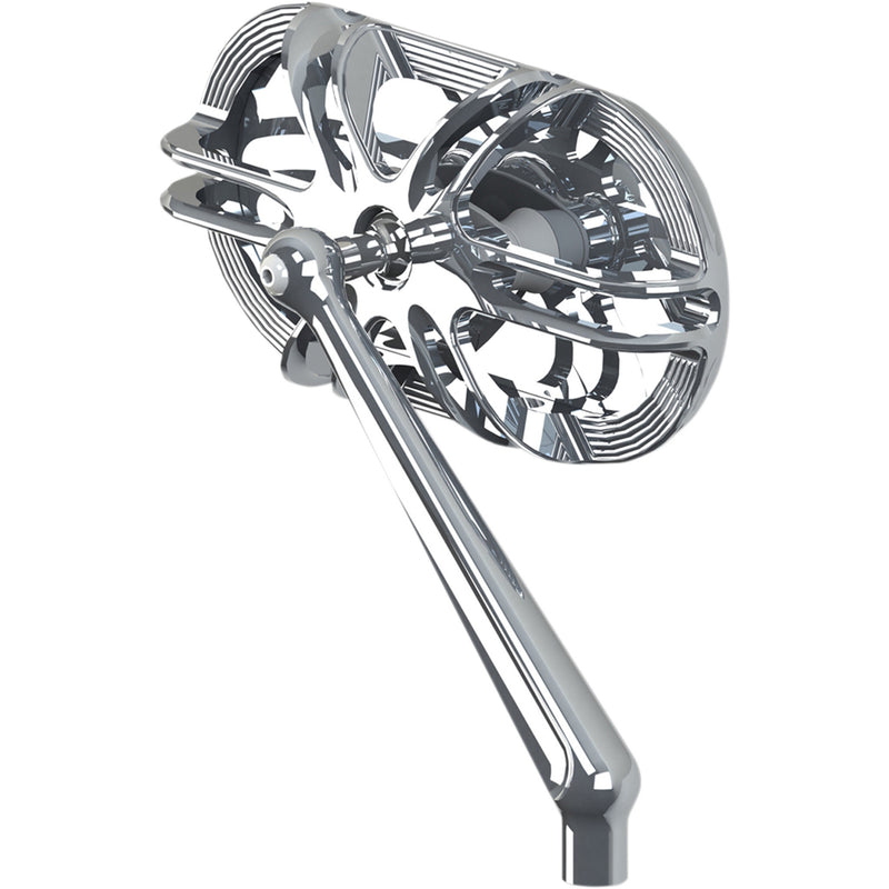 ARLEN NESS 0640-1208 13-167 Caged Series Mirror Mirror - Side View - Caged Series/Deep Cut - Chrome - Right