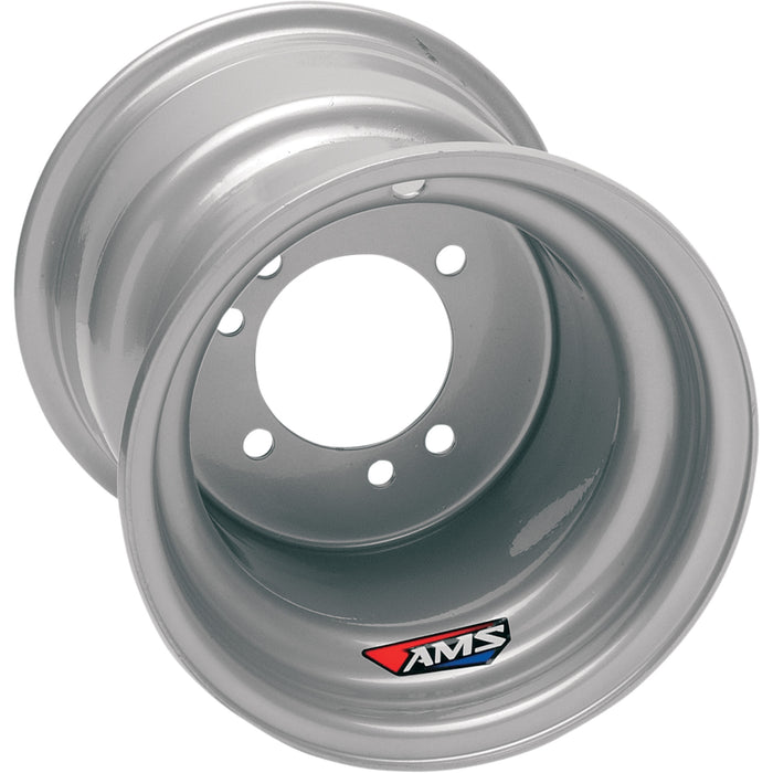 AMS 0231-0001 AMS100 Steel Replacement Wheel Steel Wheel - Rear - Chrome - 8x8.5 - 3/100 - 4/100 - 3.5+5