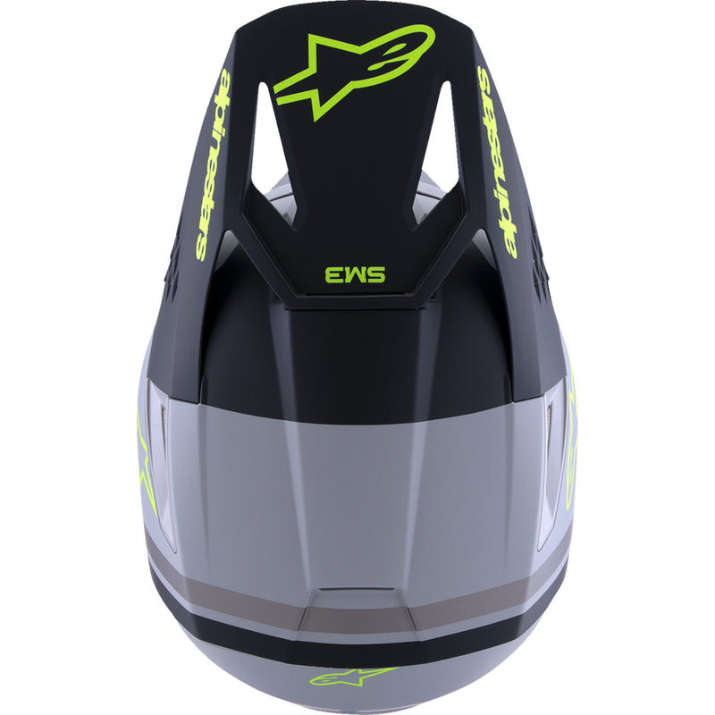 ALPINESTARS SM3 Radium Helmet - Matte Gray/Black/Yellow Fluo