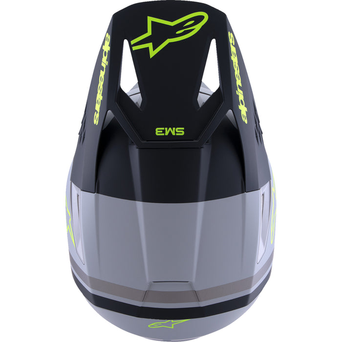 ALPINESTARS SM3 Radium Helmet - Matte Gray/Black/Yellow Fluo