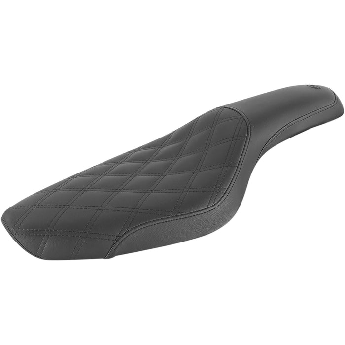 SADDLEMEN 0804-0750 879-03-149 Profiler™ Lattice Stitch Seat - Front Lattice/Rear Smooth - Black - XL