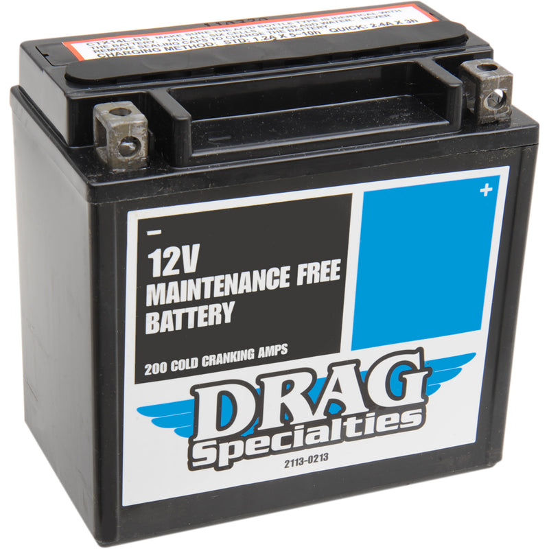 Drag Specialties YTX Battery - 2113-0213 For Harley Sportster 2004-2023