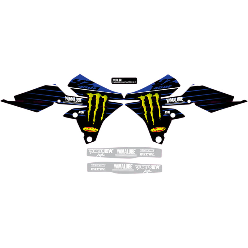 D'cor Visuals Graphic Kit - 10-50-501 Yamaha YZ 450 2014-2017