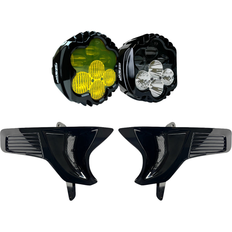 Custom Dynamics Shark Demon™ 2 Headlight - SD2-23-RG-YW For Harley Road Glide 2023-2026