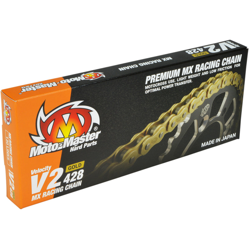 MOTO-MASTER 1220-0448 642801 V2 Drive Chain V2 428 - Drive Chain - 130 Links - Gold