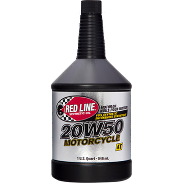 RED LINE SYNTHETIC OIL 3601-1029 42504 Motorcycle Oil 20w50 - 1 us quart