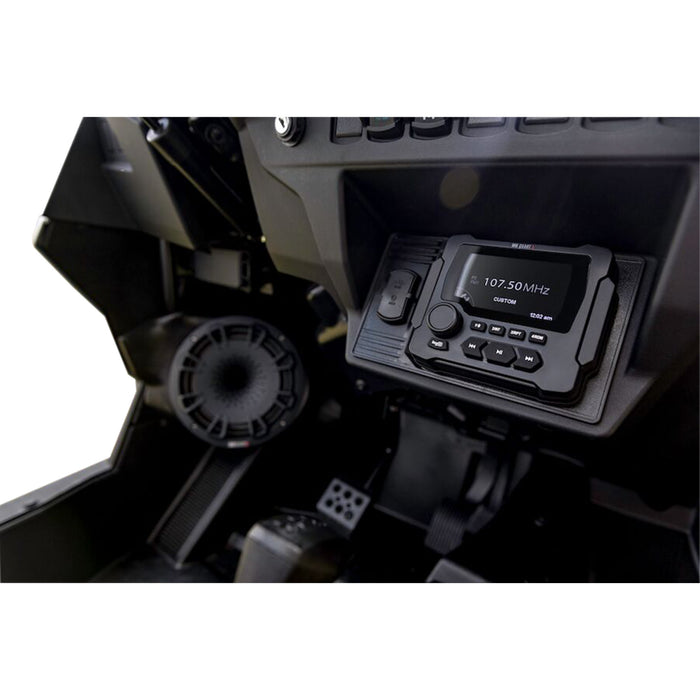 MB QUART 4401-0217 GMR-LED Powered Bluetooth® AM/FM Gauge Mount Radio with LED Color Display Audio System - CanAm