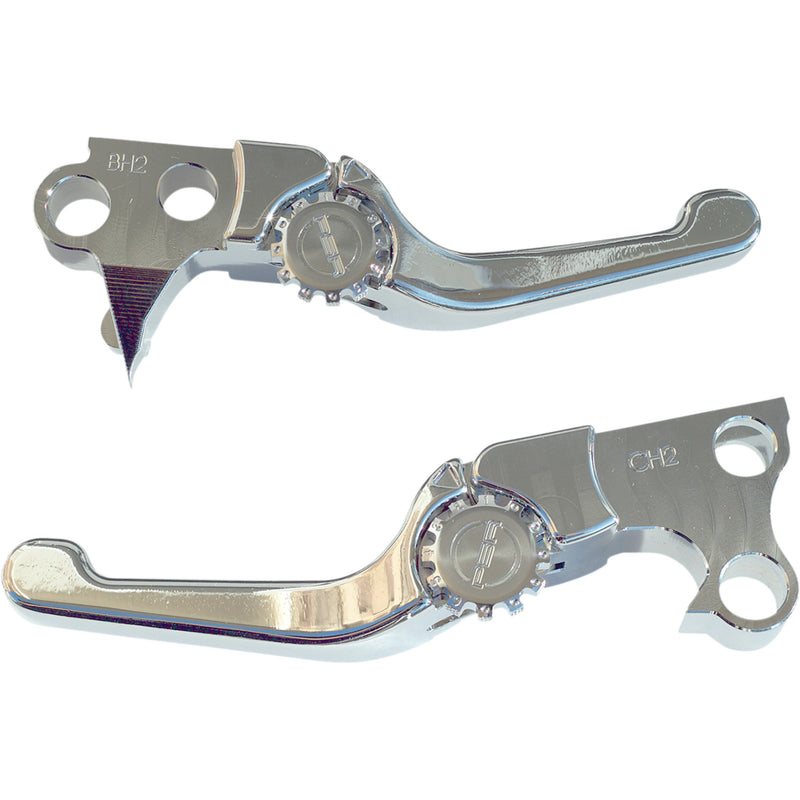 PSR Anthem Shorty Lever Set Chrome - 12-01651-20 For Harley Motorcycles 1996-2017